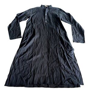 Abhijeet Khanna Black Long Sleeve High Neck Long Dress Women's Size Medium M